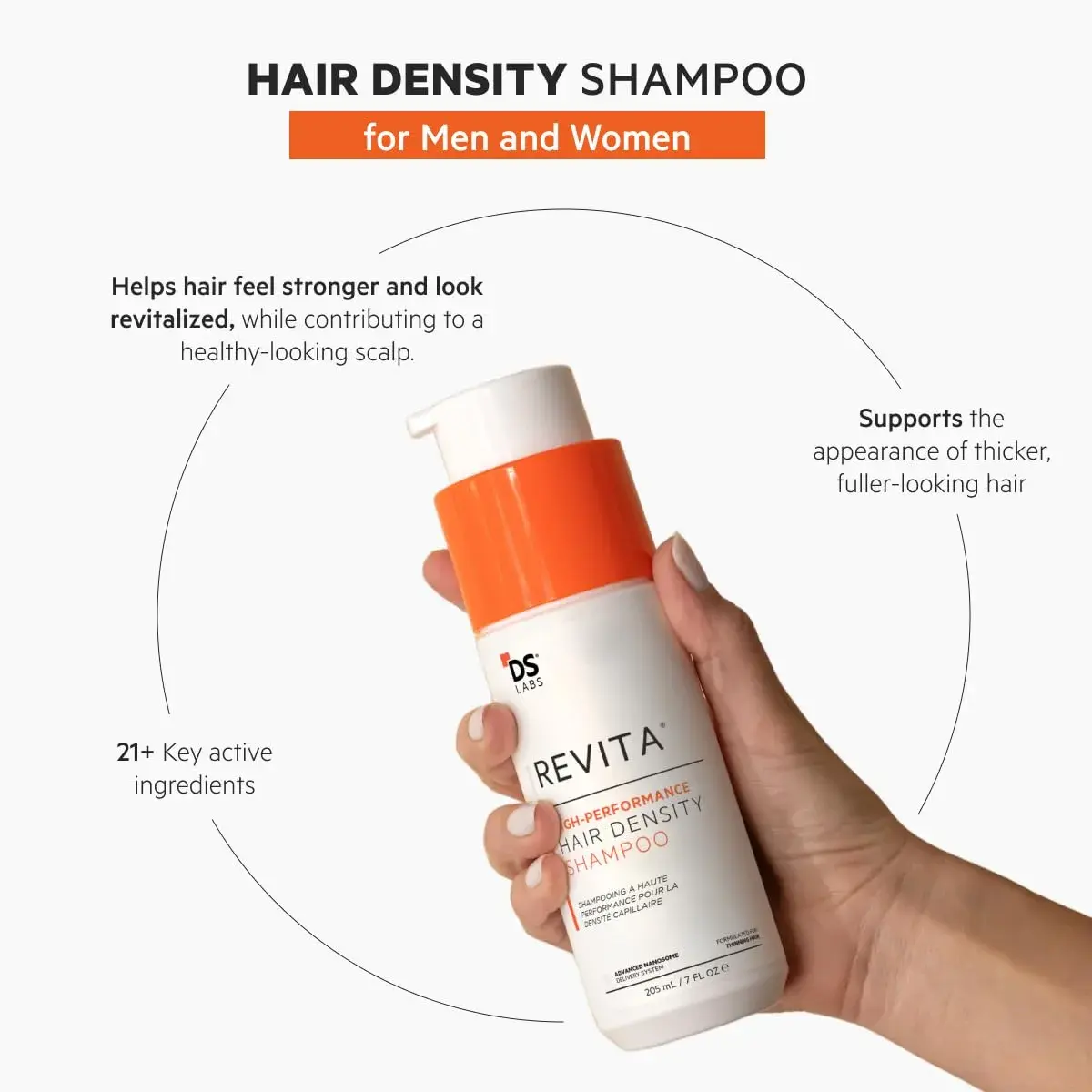 DS Labs Revita Hair Density Shampoo for Thinning Hair | 410ml (7 Fl Oz x 2) | Supports Scalp Wellness & Fuller Looking Hair - view 2