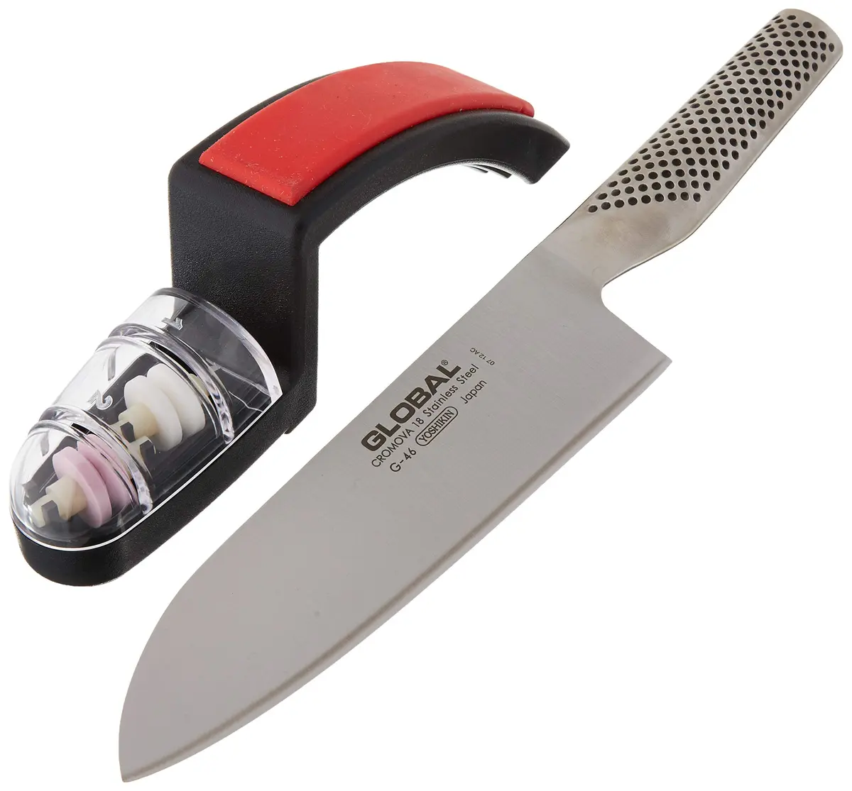 Global Knife & Water Sharpener, Silver | 8-inch Cromova 18 Stainless Steel | Japan - main product image