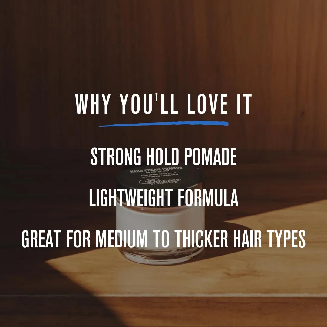 Baxter of California Hard Cream Pomade, 2 Oz | Firm Hold, Natural Finish, Lightweight Styling Cream - view 4