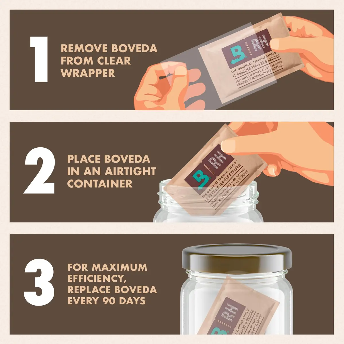 Boveda Humidity Control Pack 62% RH Size 67, 1 lb Capacity | Maintains Perfect Humidity for Herbal Medicine - view 4