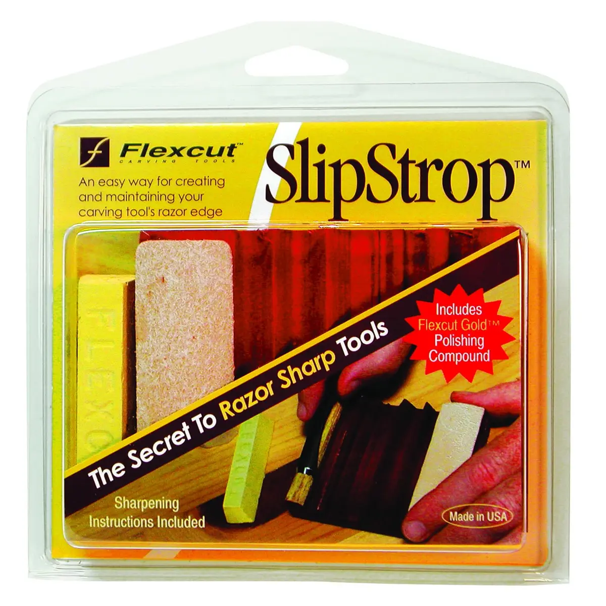 Flexcut SlipStrop Wood Carving Tool Sharpener with Polishing Compound | 156 g (5.5 oz) | USA-Sourced - view 2