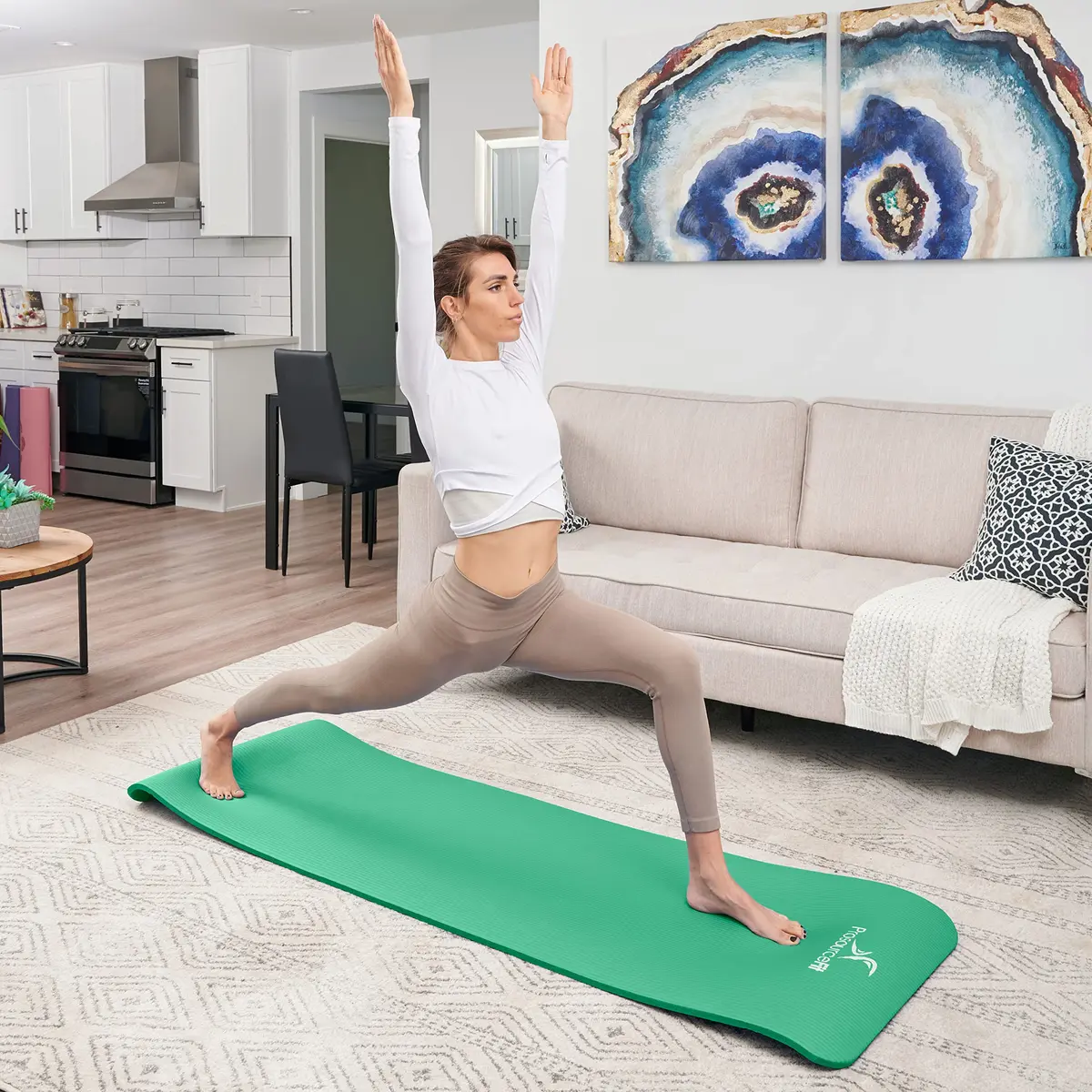 ProSource Extra Thick Yoga & Pilates Mat ½” (13mm) | 71-inch Long, Non-Slip, Moisture-Resistant - view 6