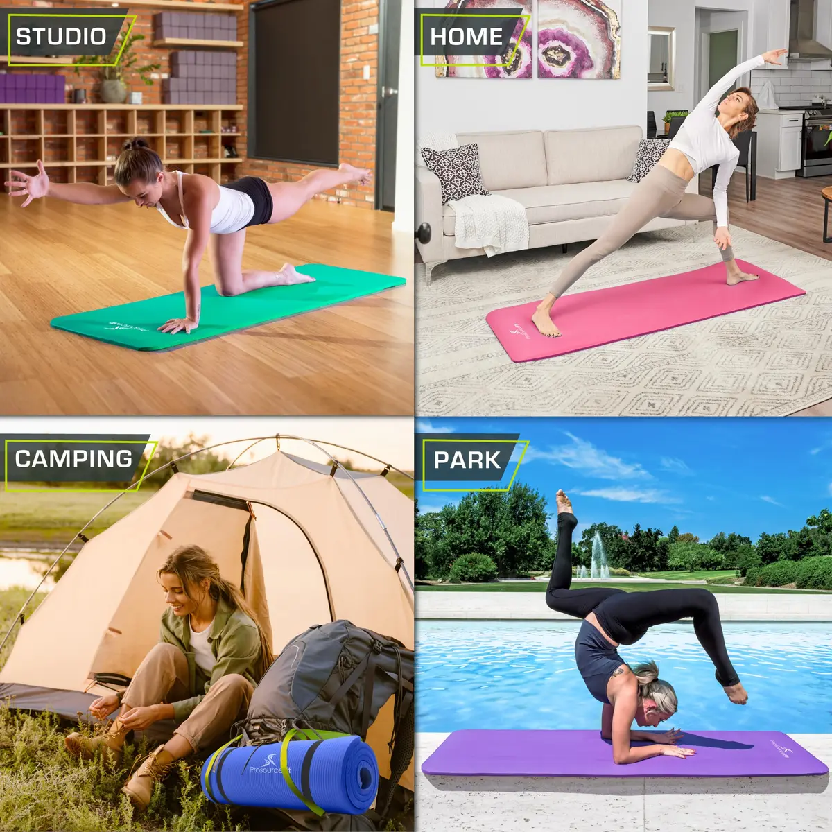 ProSource Extra Thick Yoga and Pilates Mat ½” (13mm) | Comfort Foam, Non-Slip, 71-inch Long - view 5