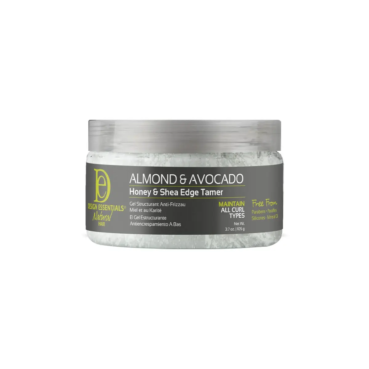 Design Essentials Natural Honey & Shea Edge Tamer Hair Gel 68ml (2.3 Oz) | Firm Hold for Curly Hair - main product image