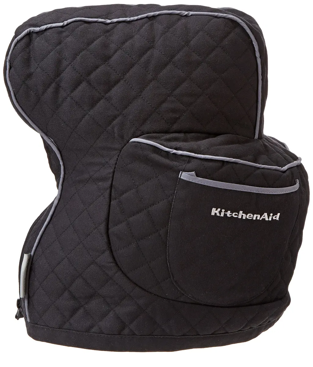 KitchenAid KSMCT1OB Onyx Black Fitted Stand Mixer Cover | Heavyweight Quilted Cotton for Tilt-Head Mixers - view 2