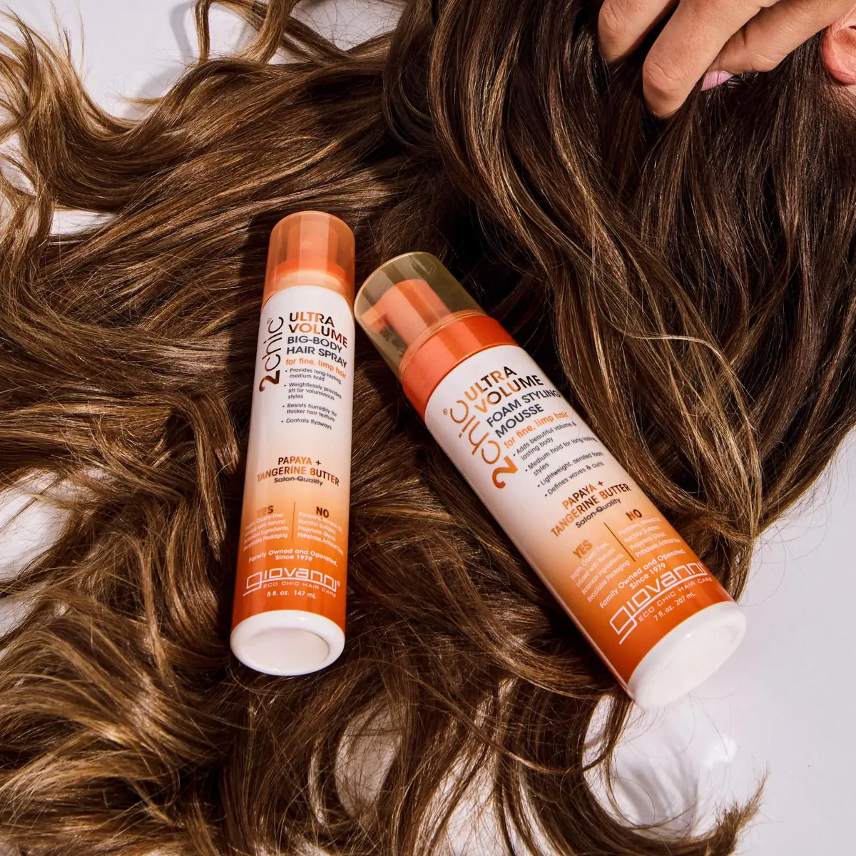 GIOVANNI 2Chic Ultra-Volume Foam Styling Mousse 223ml (7 fl oz) | Firm Hold for Fine & Thin Hair - view 5