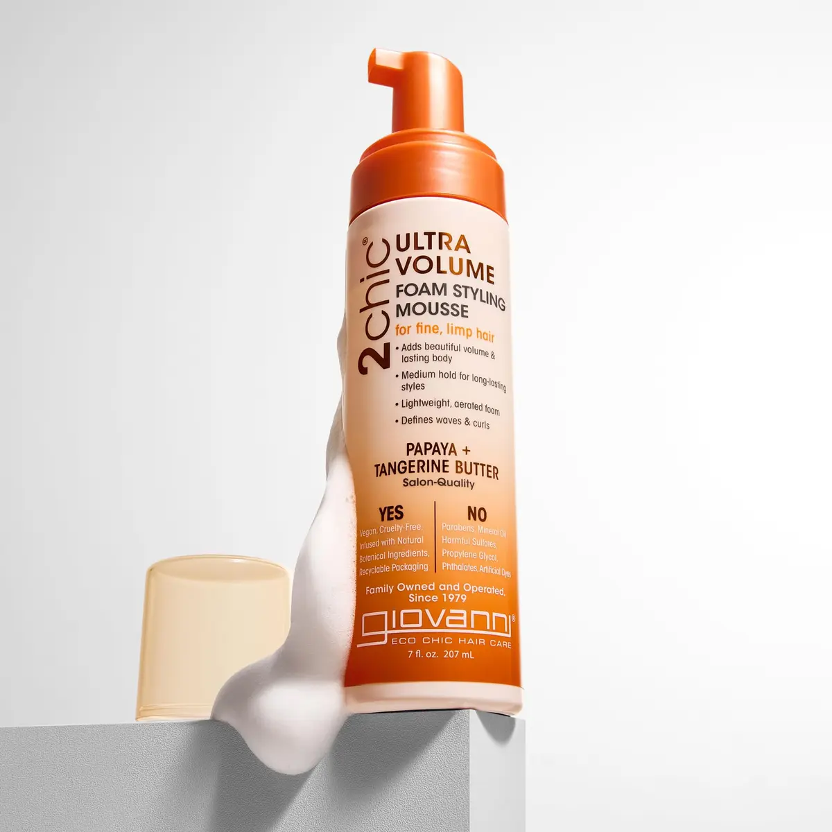 GIOVANNI 2Chic Ultra-Volume Foam Styling Mousse 223ml (7 fl oz) | Firm Hold for Fine & Thin Hair - view 2