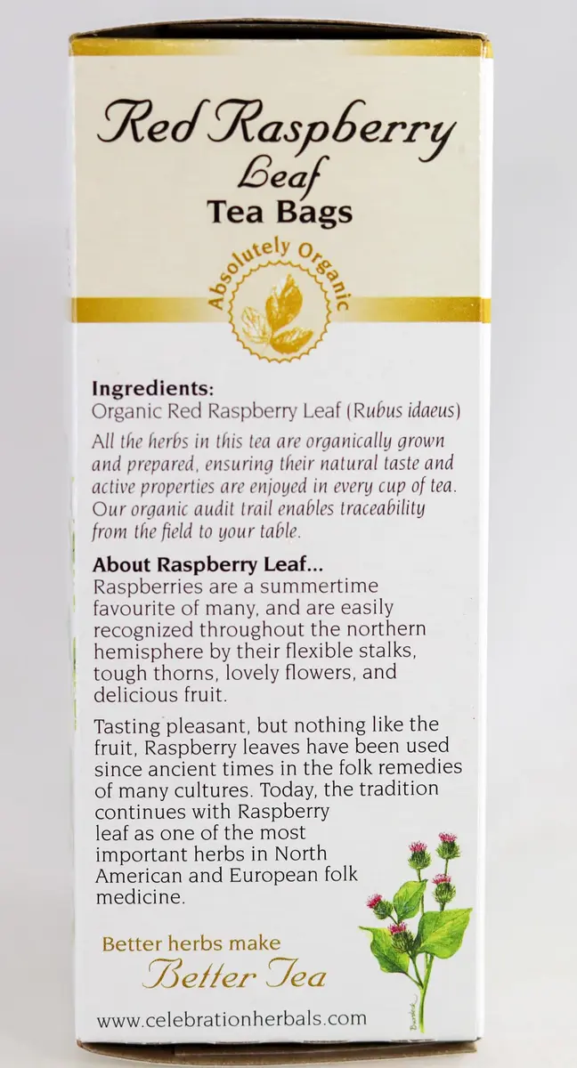 Celebration HERBALS Red Raspberry Leaf Tea Organic 24 Bag | Raspberry & Organic Herb for Pregnancy & Wellness - view 5