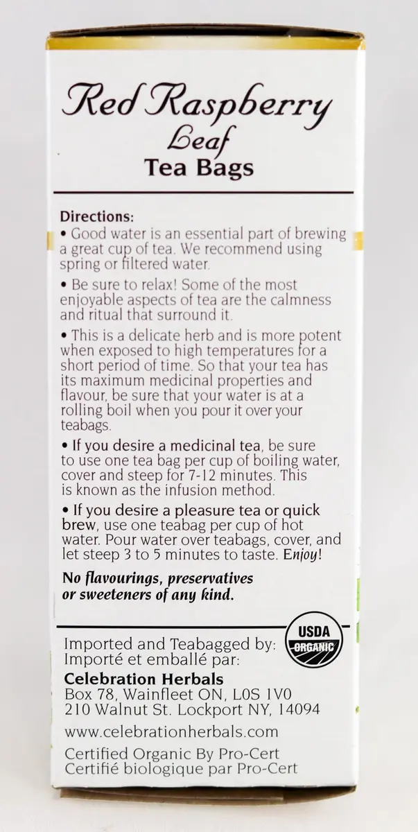 Celebration HERBALS Red Raspberry Leaf Tea Organic 24 Bag | Raspberry & Organic Herb for Pregnancy & Wellness - view 4