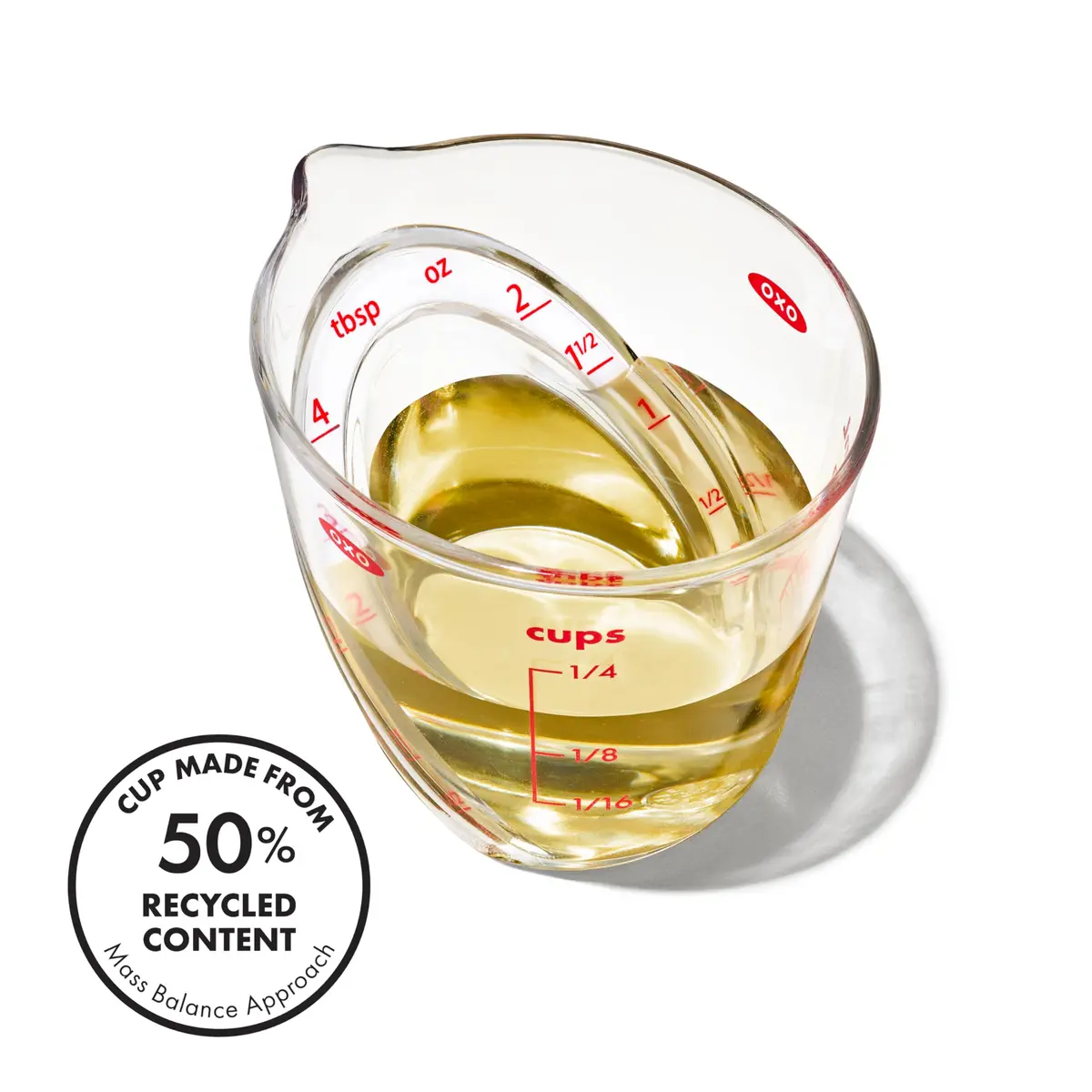 OXO Good Grips Mini Angled Measuring Cup 2 oz (59 ml) | Read Measurements From Above - view 5