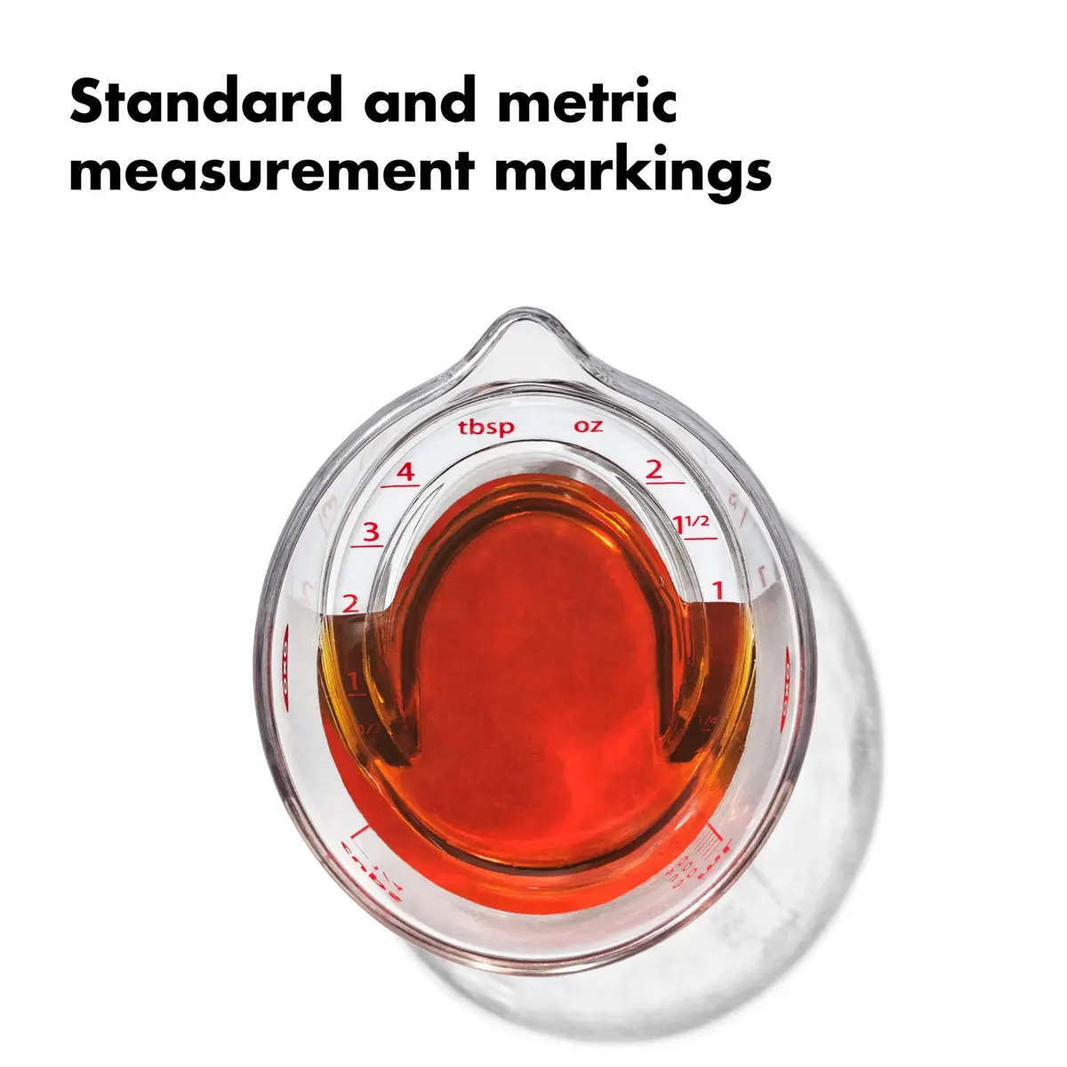 OXO Good Grips Mini Angled Measuring Cup 2 oz (59 ml) | Read Measurements From Above - view 4
