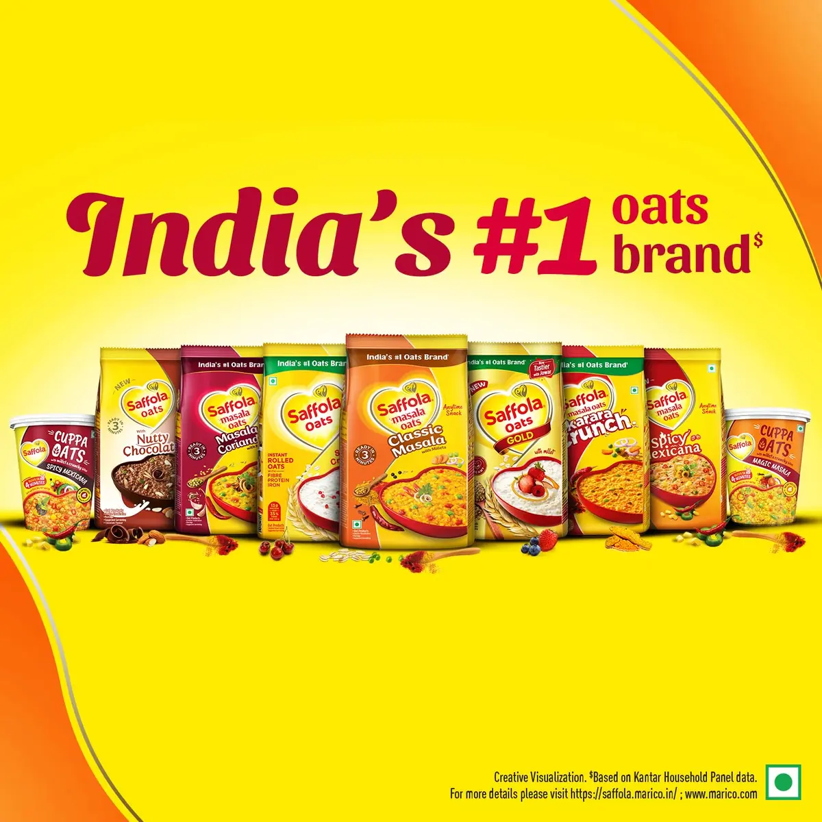 Saffola Classic Masala Oats 39g (1.34 oz) | Ready in 3 Minutes, Vegetarian Indian Breakfast Cereal - view 6