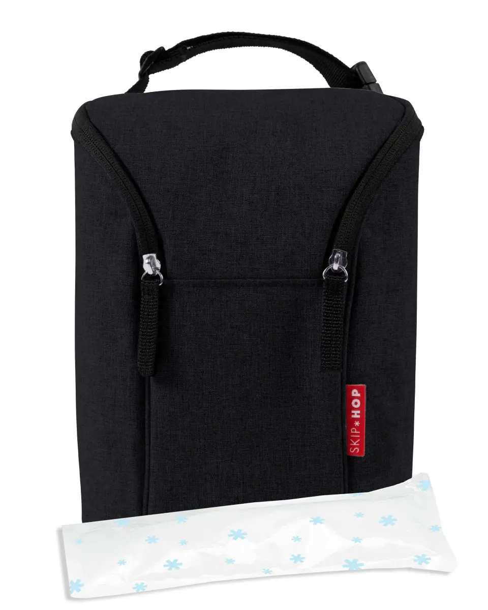 Skip Hop Grab & Go Double Bottle Bag, Black | Insulated for 4 Hours - view 5