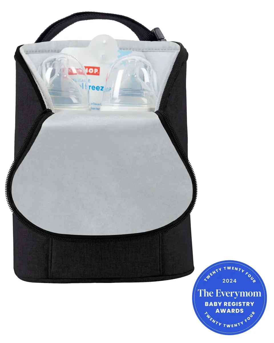 Skip Hop Grab & Go Double Bottle Bag, Black | Insulated for 4 Hours - view 2