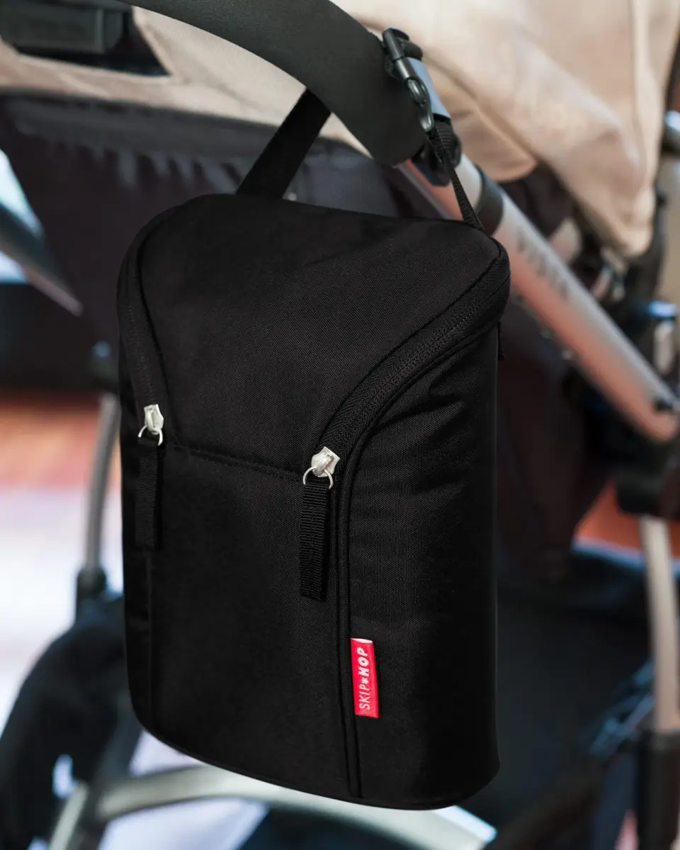 Skip Hop Grab & Go Double Bottle Bag, Black | Insulated for 4 Hours - view 4