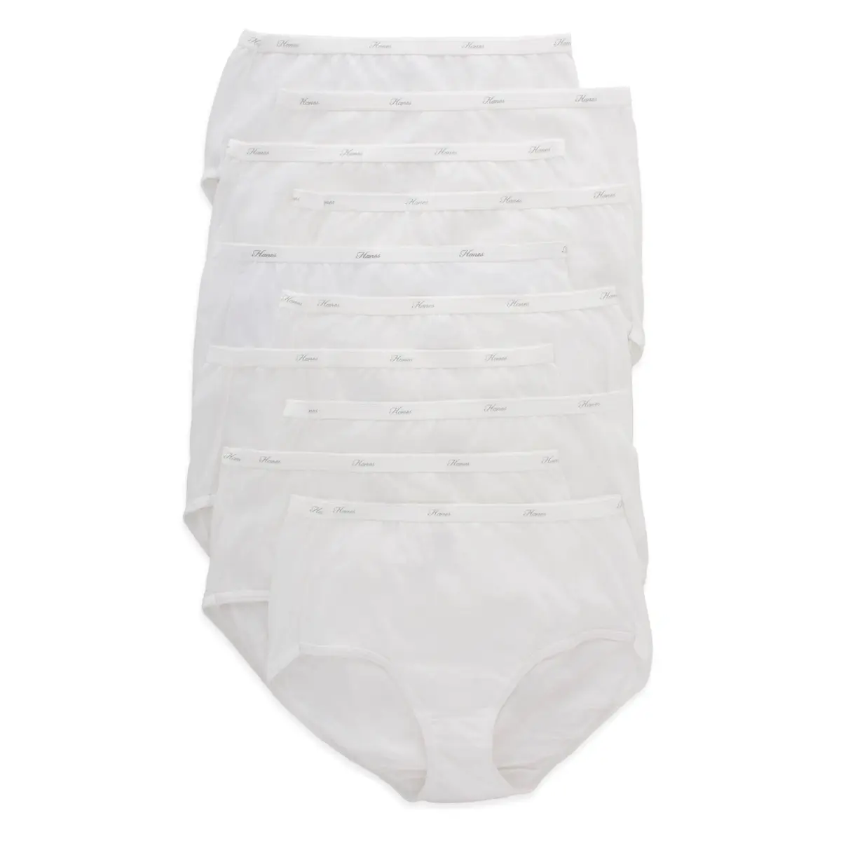 Hanes Women's Panties Pack, 100% Cotton, Moisture-Wicking, Tagless, High Waist, 10-Pack | Ultra-Soft & Breathable - main product image