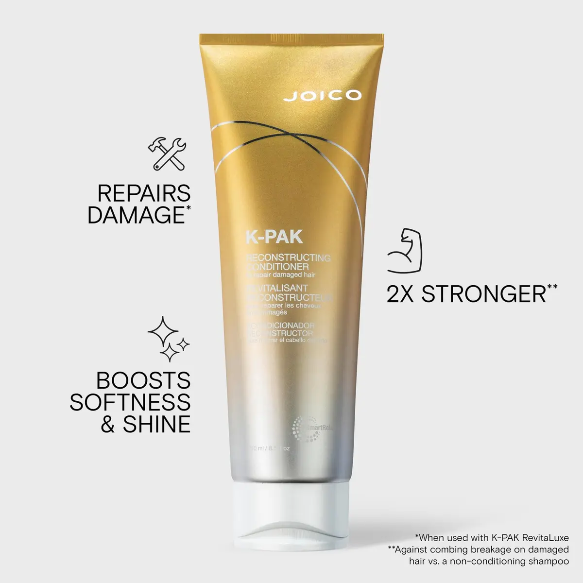 Joico K-PAK Daily Shampoo & Conditioner Set to Repair Damage 10.1 oz | Rebuilds & Hydrates - view 4