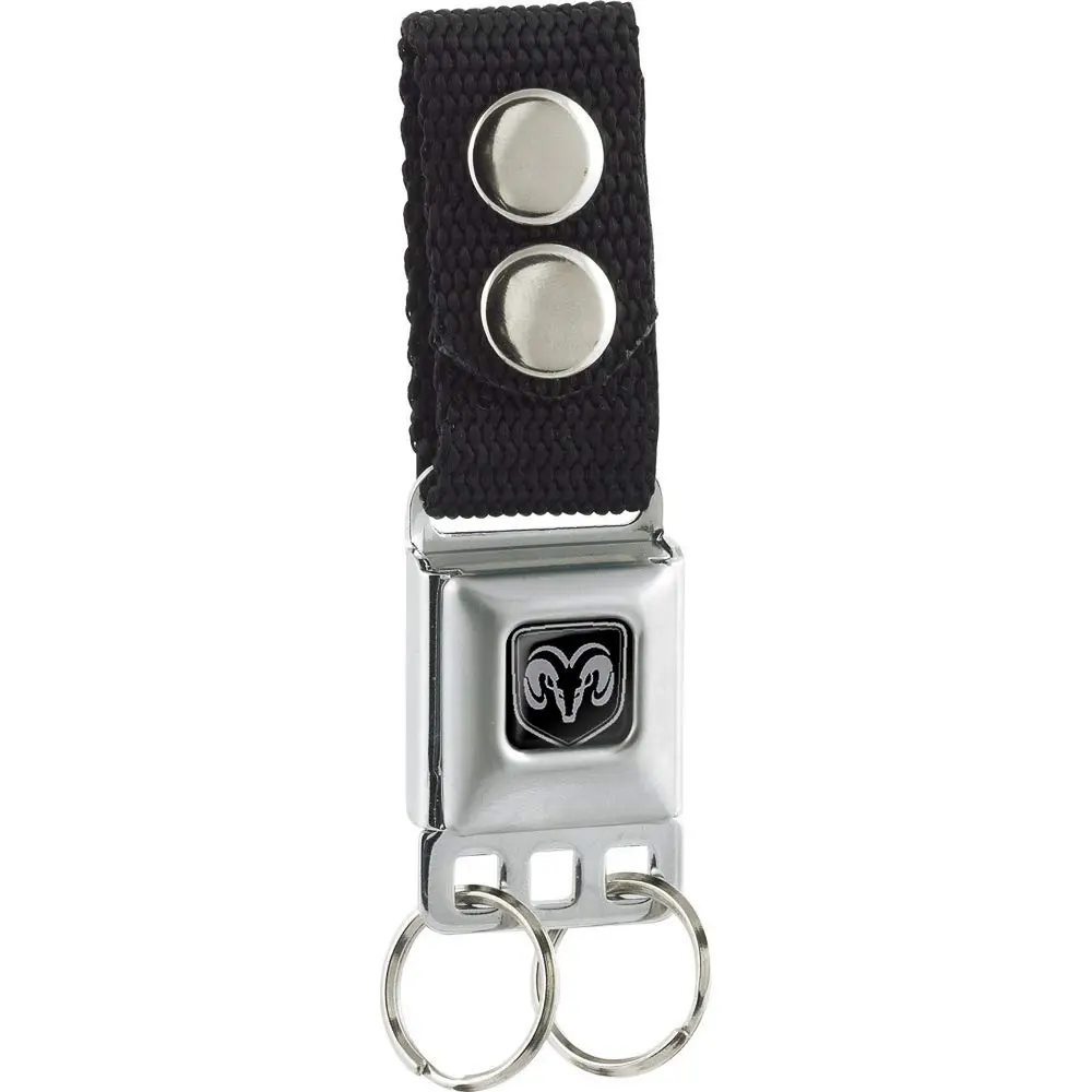 Buckle-Down Ram Seatbelt Buckle Keychain | Authentic Made in USA, Durable Nylon & Steel, Unisex (4.5" x 1") - main product image