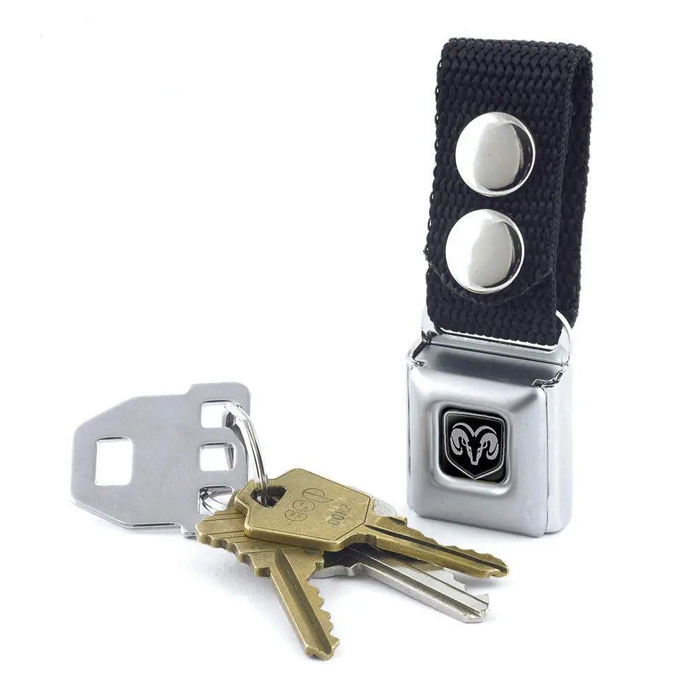 Buckle-Down Ram Seatbelt Buckle Keychain | Authentic Made in USA, Durable Nylon & Steel, Unisex (4.5" x 1") - view 2