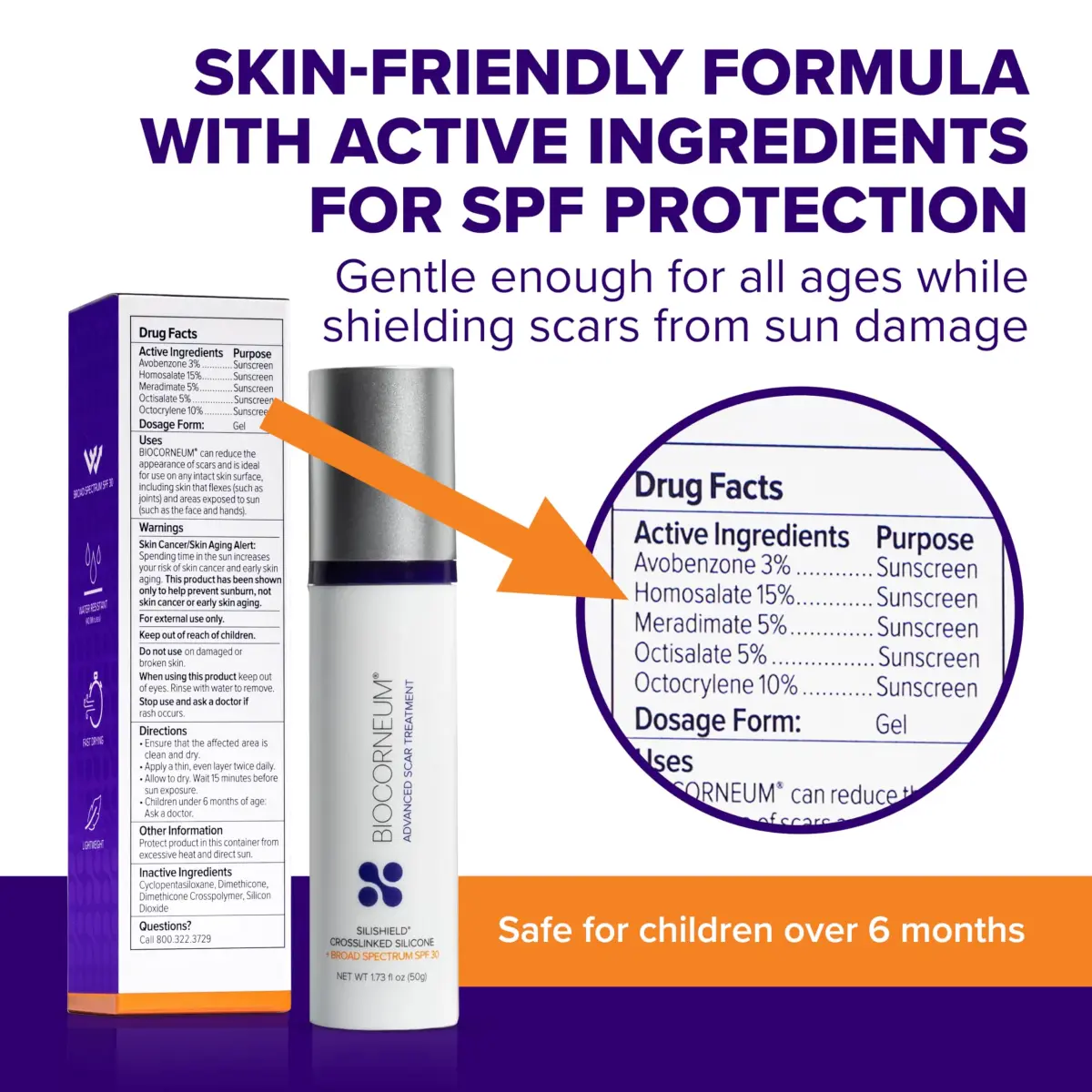 BIOCORNEUM Silicone Scar Gel with SPF 30, 10g (0.35 Fl Oz) | Advanced Scar Treatment for Face & Body - view 7