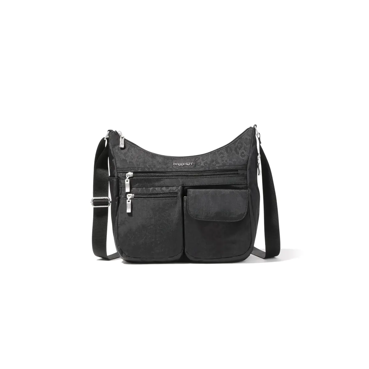 Baggallini Everywhere Crossbody Bag Black Cheetah Emboss 28cm (11in) | Stylish & Practical for Daily Travel - view 4