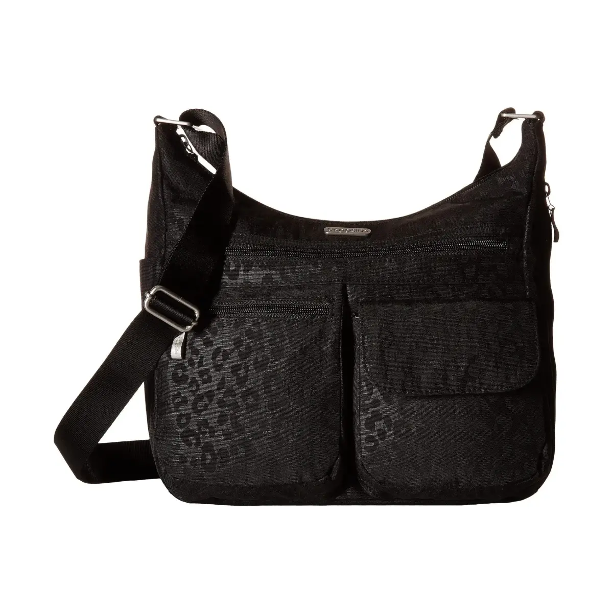 Baggallini Everywhere Crossbody Bag Black Cheetah Emboss 28cm (11in) | Stylish & Practical for Daily Travel - main product image
