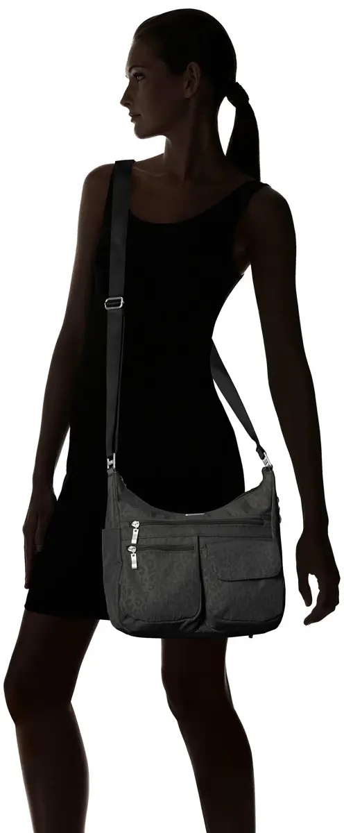 Baggallini Everywhere Crossbody Bag Black Cheetah Emboss 28cm (11in) | Stylish & Practical for Daily Travel - view 2
