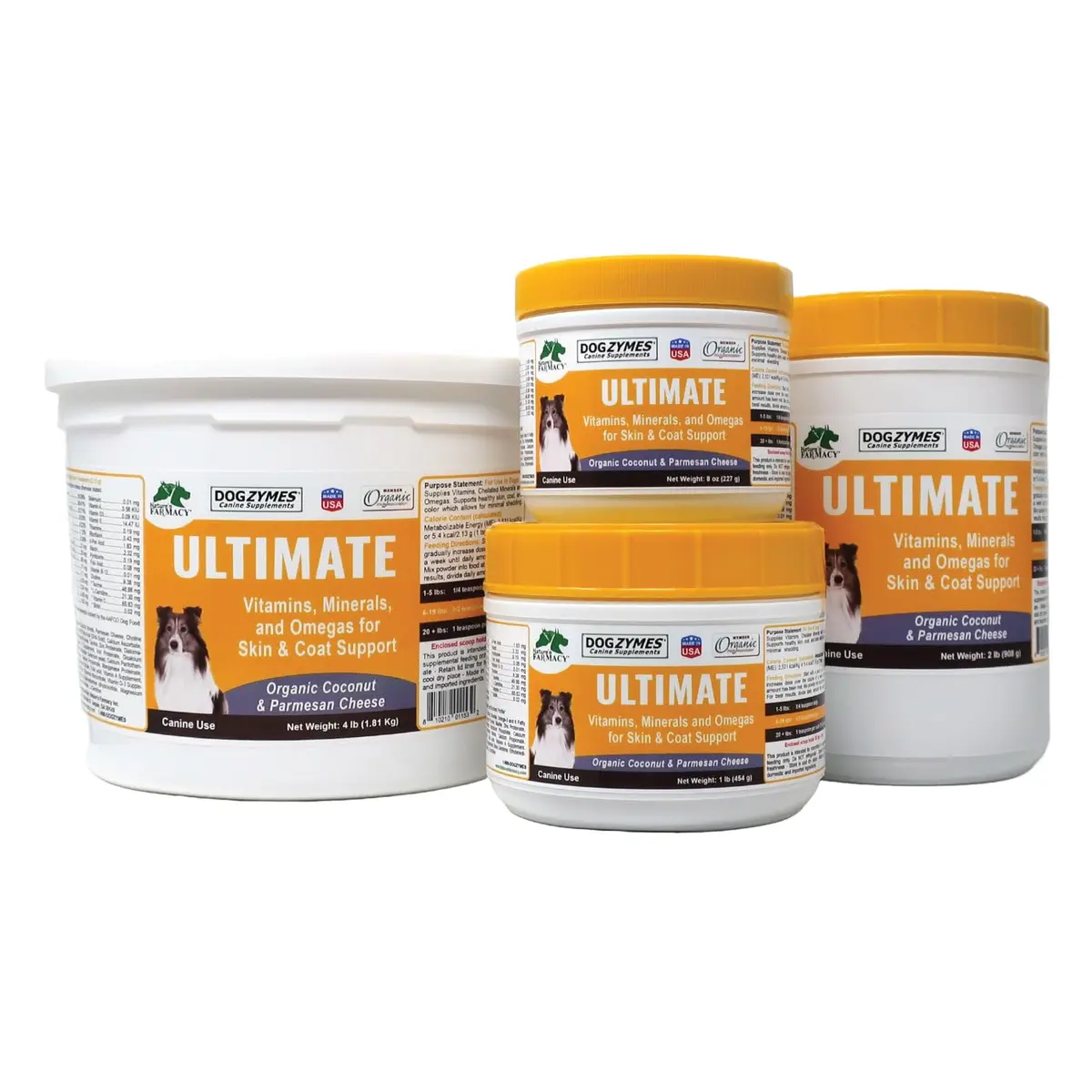 Dogzymes Ultimate Skin and Coat with Algal Oil and Organic Coconut | Omega-3 & Organic Ingredients (2 Pound) - view 2