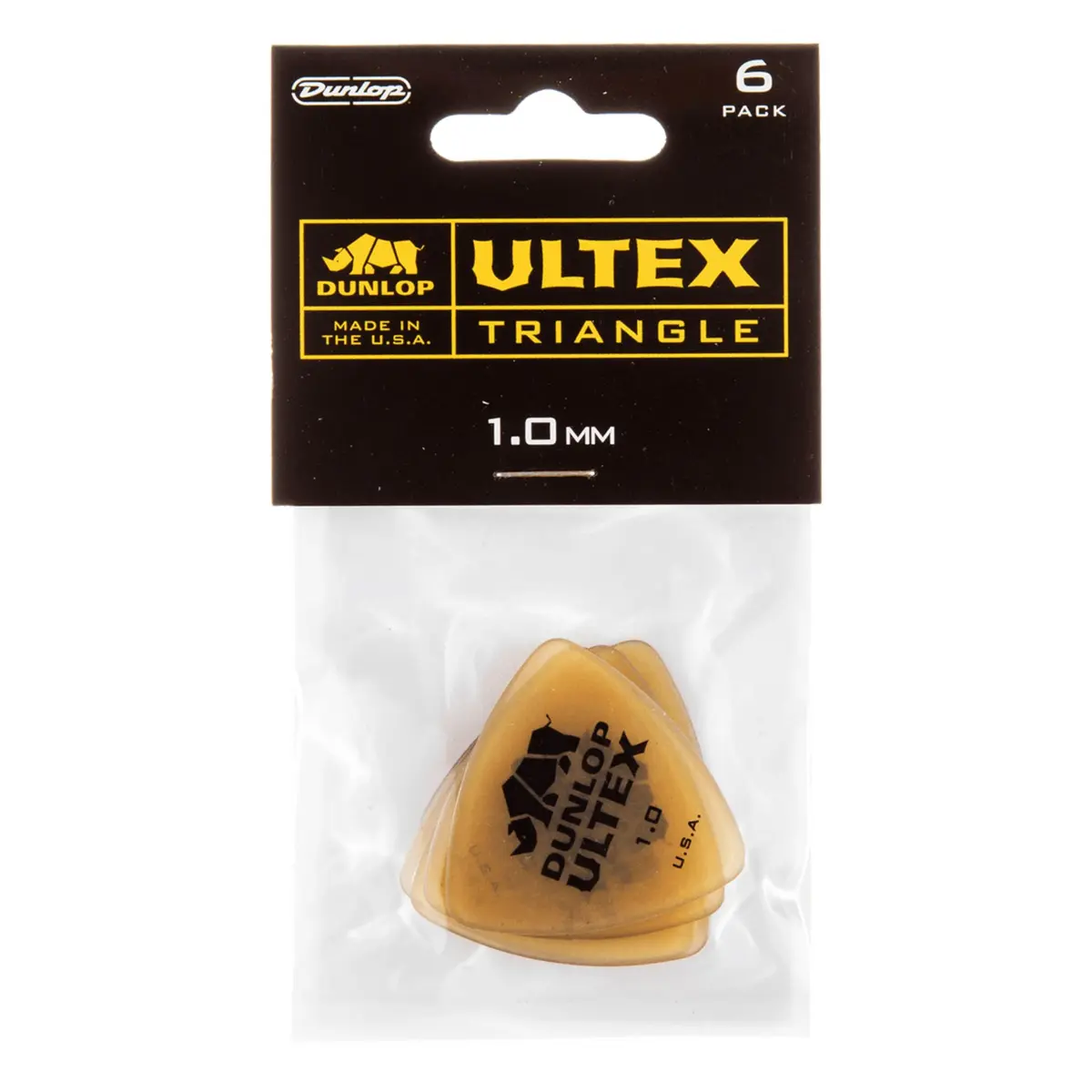 Jim Dunlop Ultex Triangle Pick 1.0mm (6 Pack) | Durable, Articulate Tone for Advanced Players - main product image