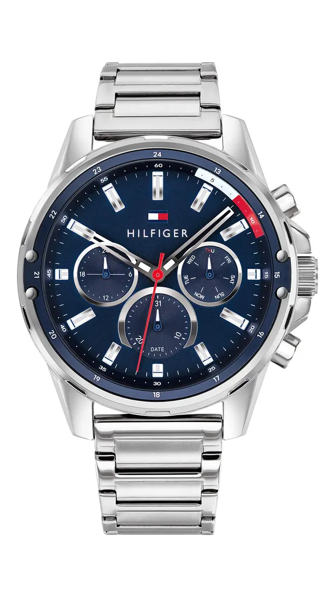 Tommy Hilfiger Men's Quartz Stainless Steel Watch | Sporty Silver Model 1791788 - main product image