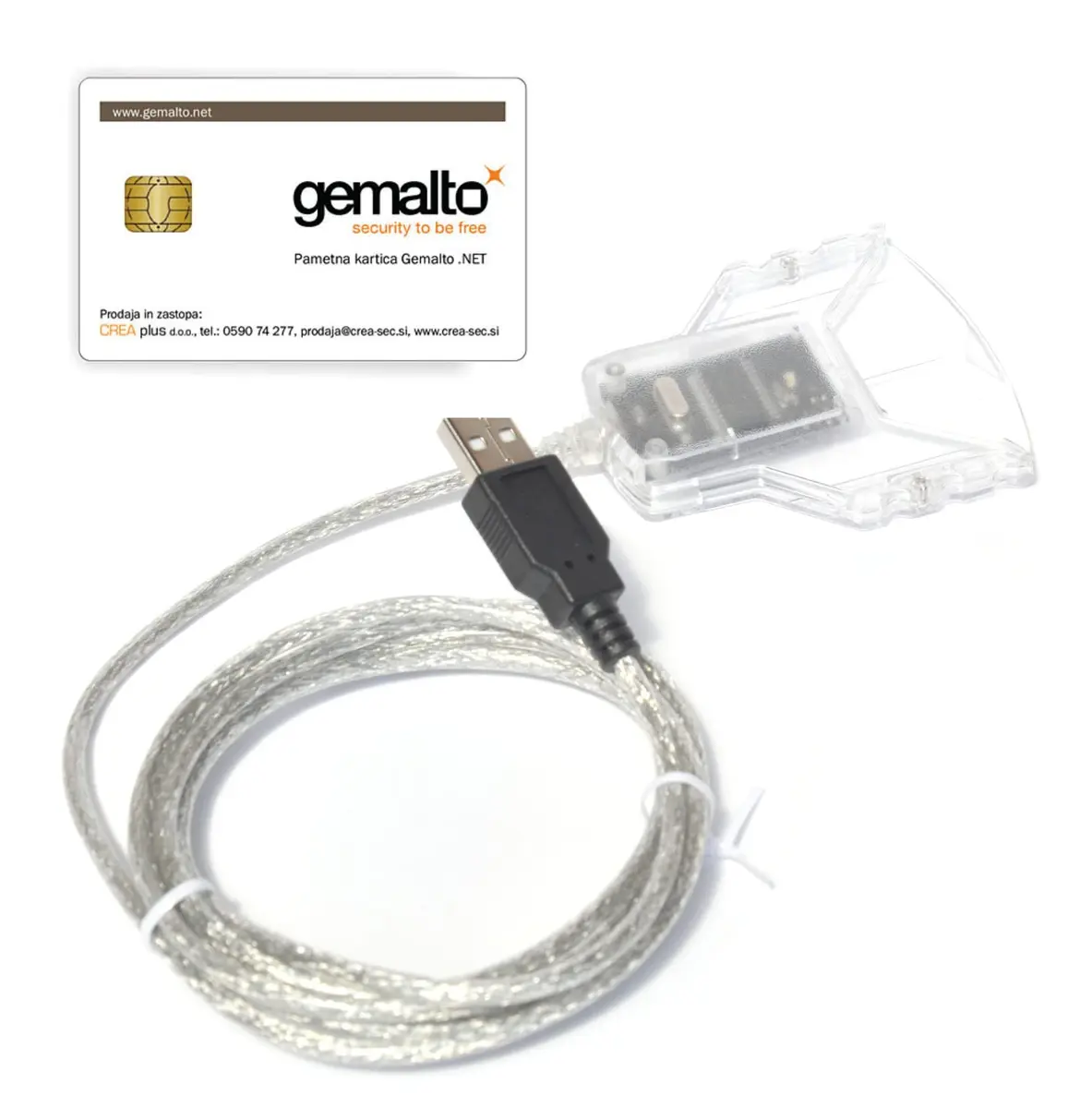 SCROY IDBridge CT30 USB Smart Card Reader | Transparent, 51g (1.8 oz) - view 2