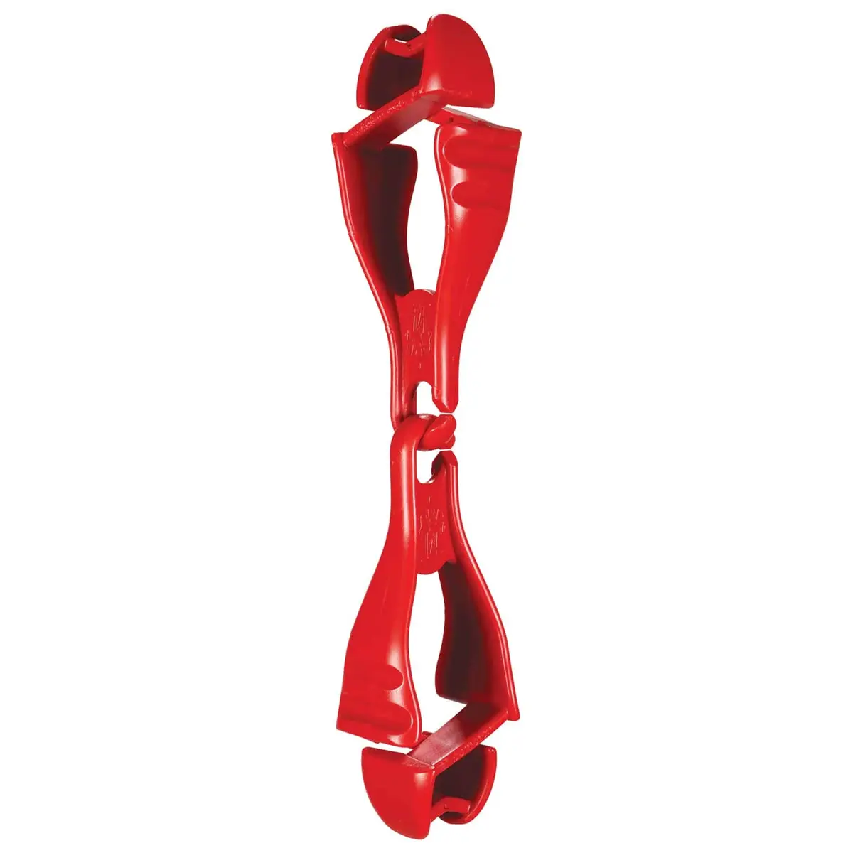 Ergodyne Squids 3400 Glove Clip Holder with Dual Clips, Red, 1 Count | Safety Gear for Work & Outdoors - main product image