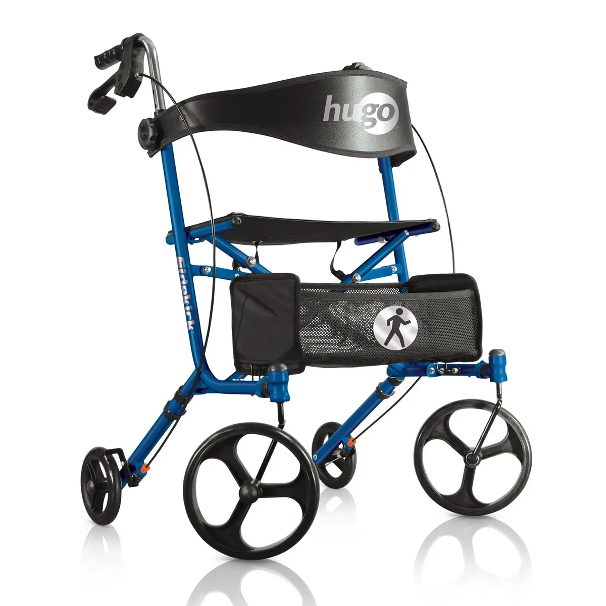 Hugo Sidekick Foldable Rollator Walker with Seat, Blueberry | Lightweight & Compact for Seniors - main product image
