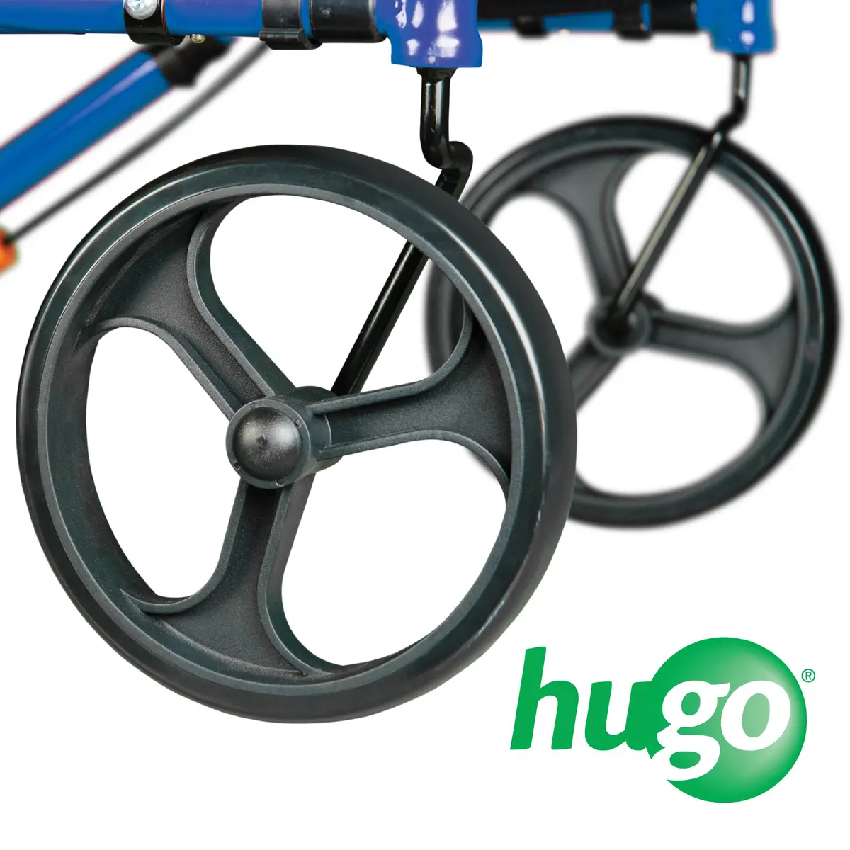 Hugo Sidekick Foldable Rollator Walker with Seat, Blueberry | Lightweight & Compact for Seniors - view 5