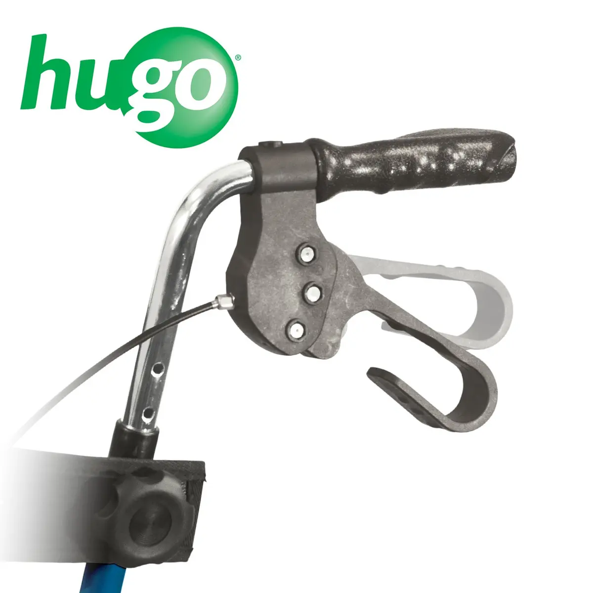 Hugo Sidekick Foldable Rollator Walker with Seat, Blueberry | Lightweight & Compact for Seniors - view 3