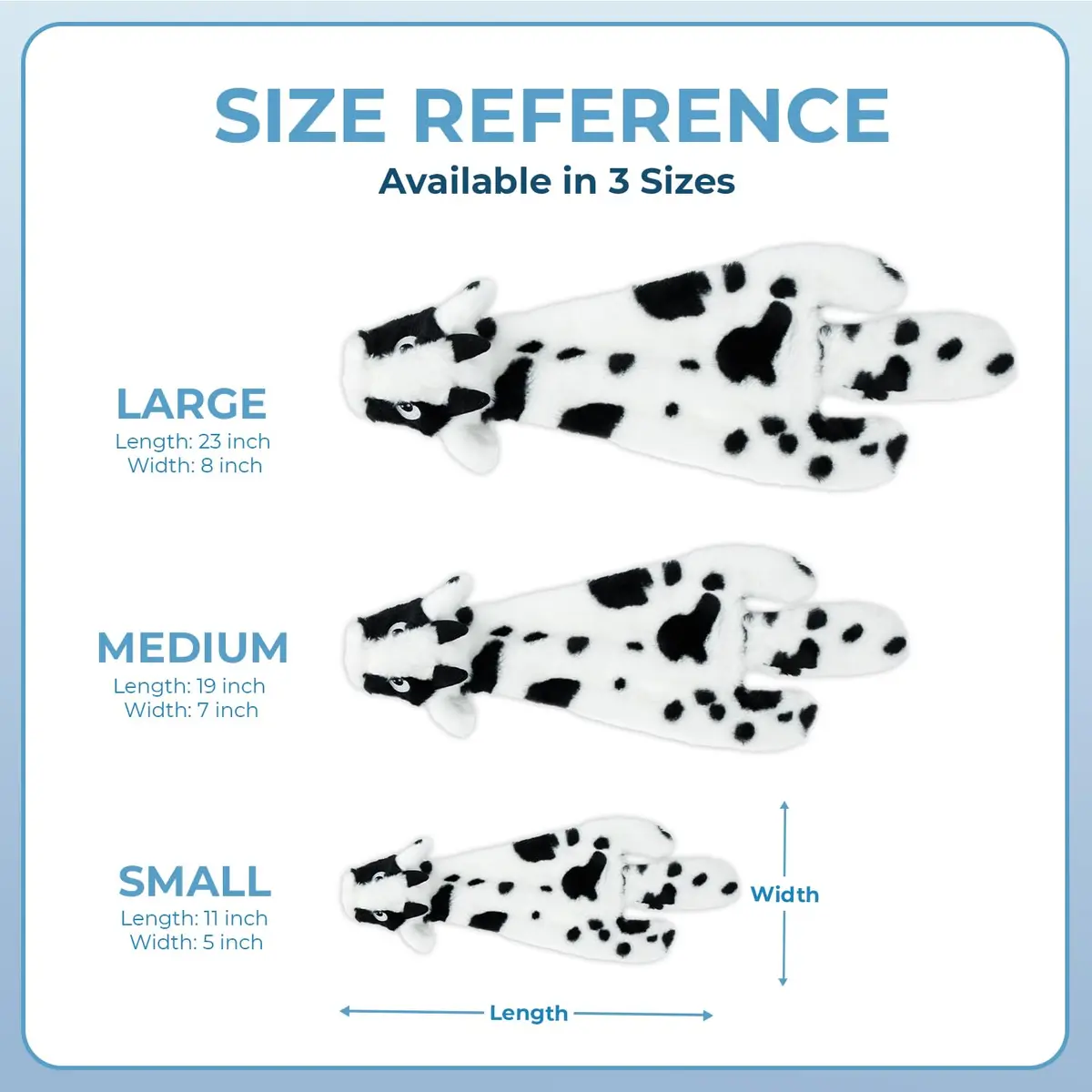 Best Pet Supplies 2-in-1 Stuffless Squeaky Dog Toy - Cow, Small | No Mess, Safe & Durable for Small Dogs - view 5