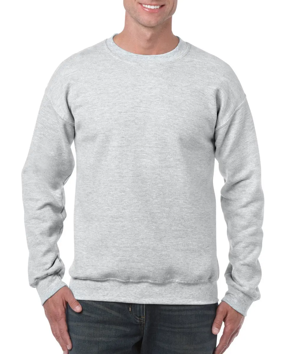 Gildan Heavy Blend Crewneck Sweatshirt Ash Medium | Pill-Resistant Air Jet Yarn - main product image