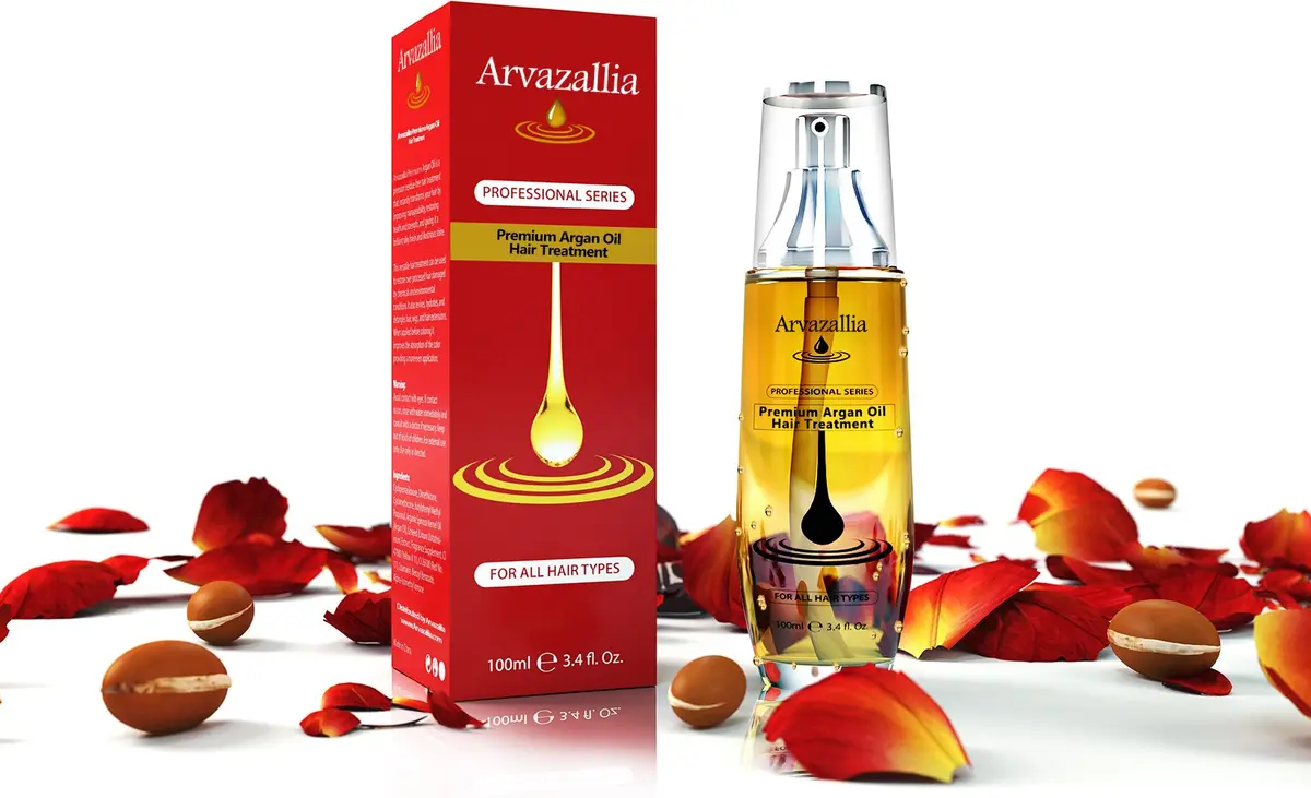 Arvazallia Argan Oil for Hair Treatment & Conditioner 3.4 Fl Oz | Nourishing, Repairing & Hydrating for All Hair Types - view 2