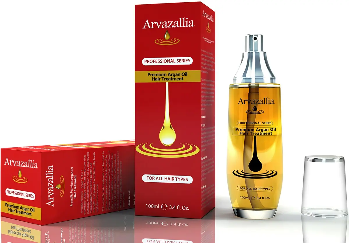 Arvazallia Argan Oil for Hair Treatment & Conditioner 3.4 Fl Oz | Nourishing, Repairing & Hydrating for All Hair Types - view 3