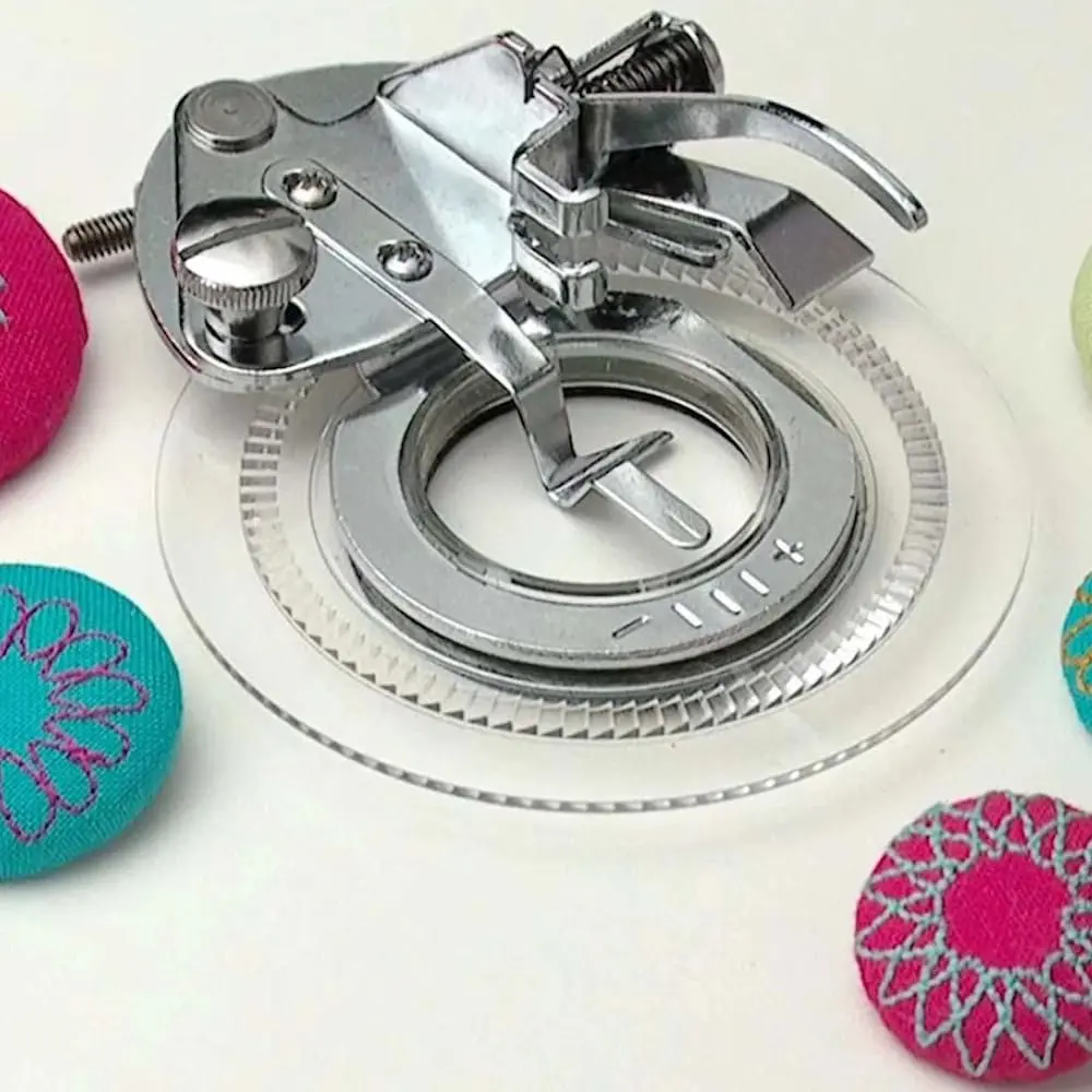 SINGER Flower Stitch Presser Foot for Low-Shank Sewing Machines | Creates Flower Designs, Appliqué, Covered Buttons - view 2