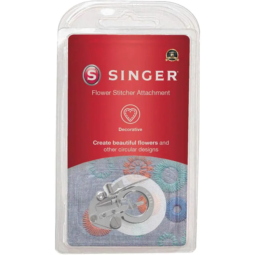 SINGER Flower Stitch Presser Foot for Low-Shank Sewing Machines | Creates Flower Designs, Appliqué, Covered Buttons - view 4