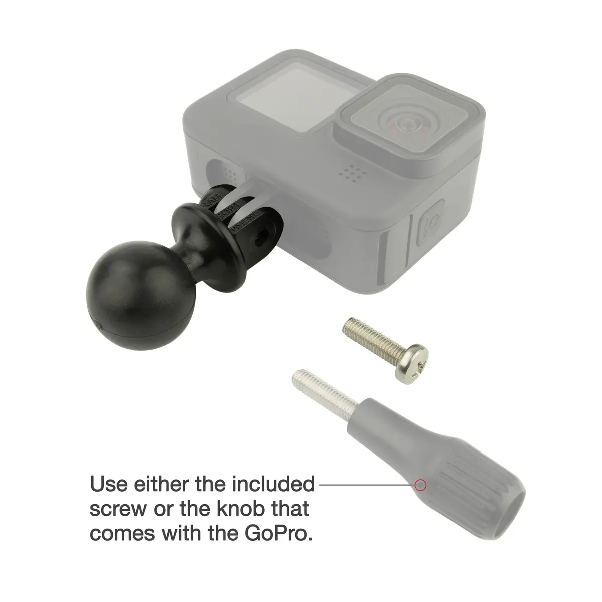 RAM MOUNTS Action Camera Ball Adapter for GoPro Mounts, B Size Ball (1 inch / 2.54 cm) | Connects to RAM B Size Arms - view 2