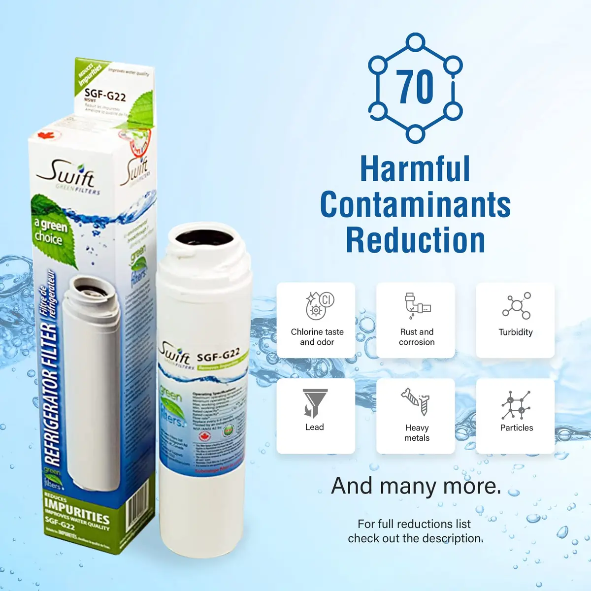 Swift Green Filters SGF-G22 3 Pack Water Filter | NSF Certified Coconut Carbon Filtration - view 2