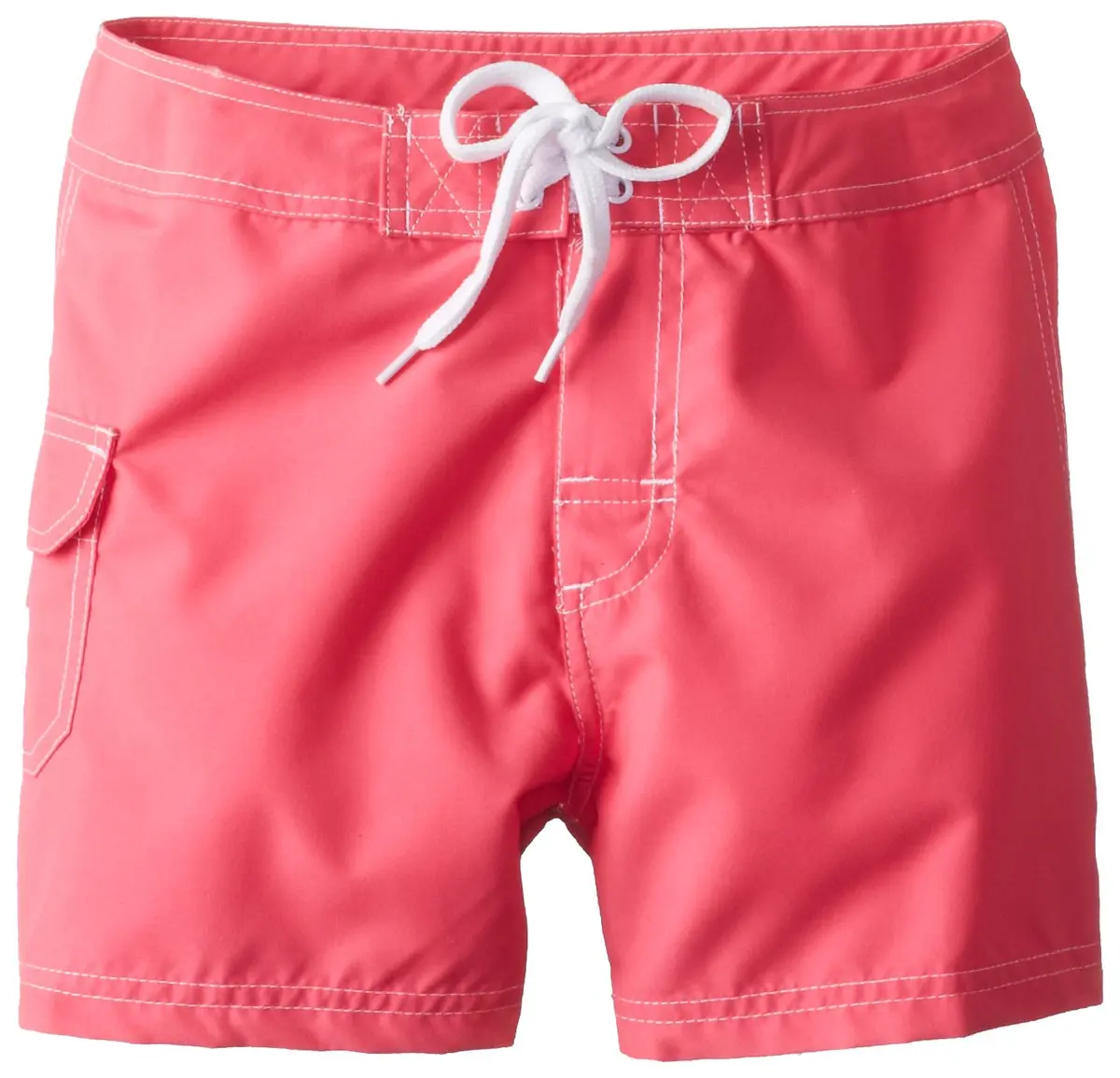Kanu Surf Little Girls Sassy UPF 50+ Quick Dry Beach Coverup Boardshort, Sassy Pink Solid, Small (4) | UV Protection & Quick Dry - main product image