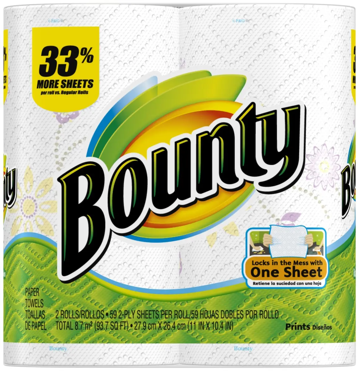 Bounty Paper Towels, Prints - 2 pk - main product image