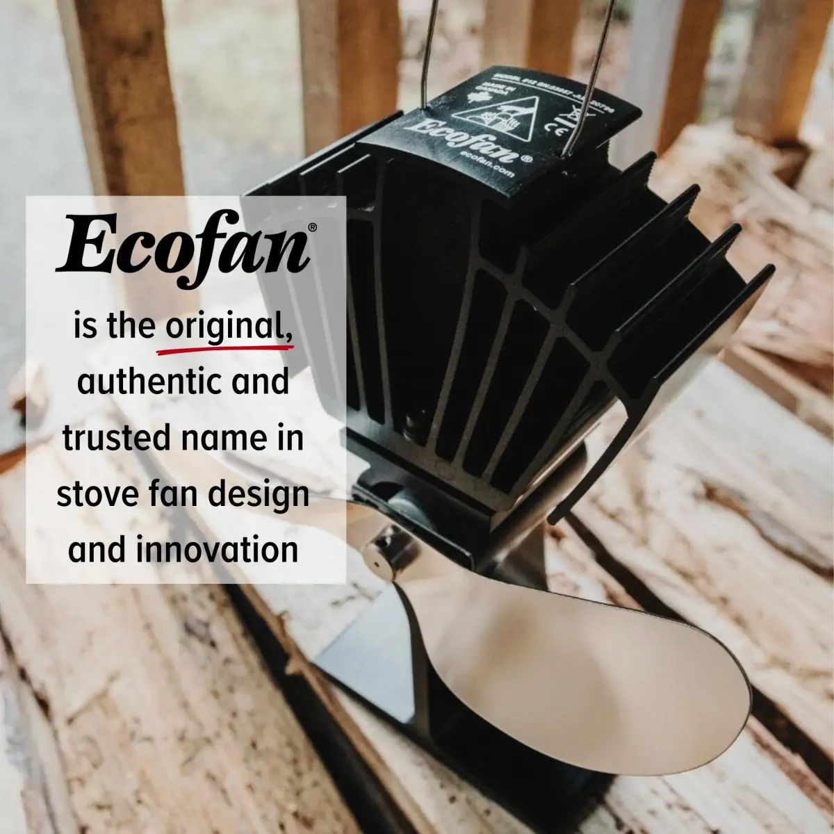 Ecofan AirMax Heat Powered Stove Fan — 175 CFM Black | Circulates Warm Air Efficiently & Reduces Fuel Cost - view 4