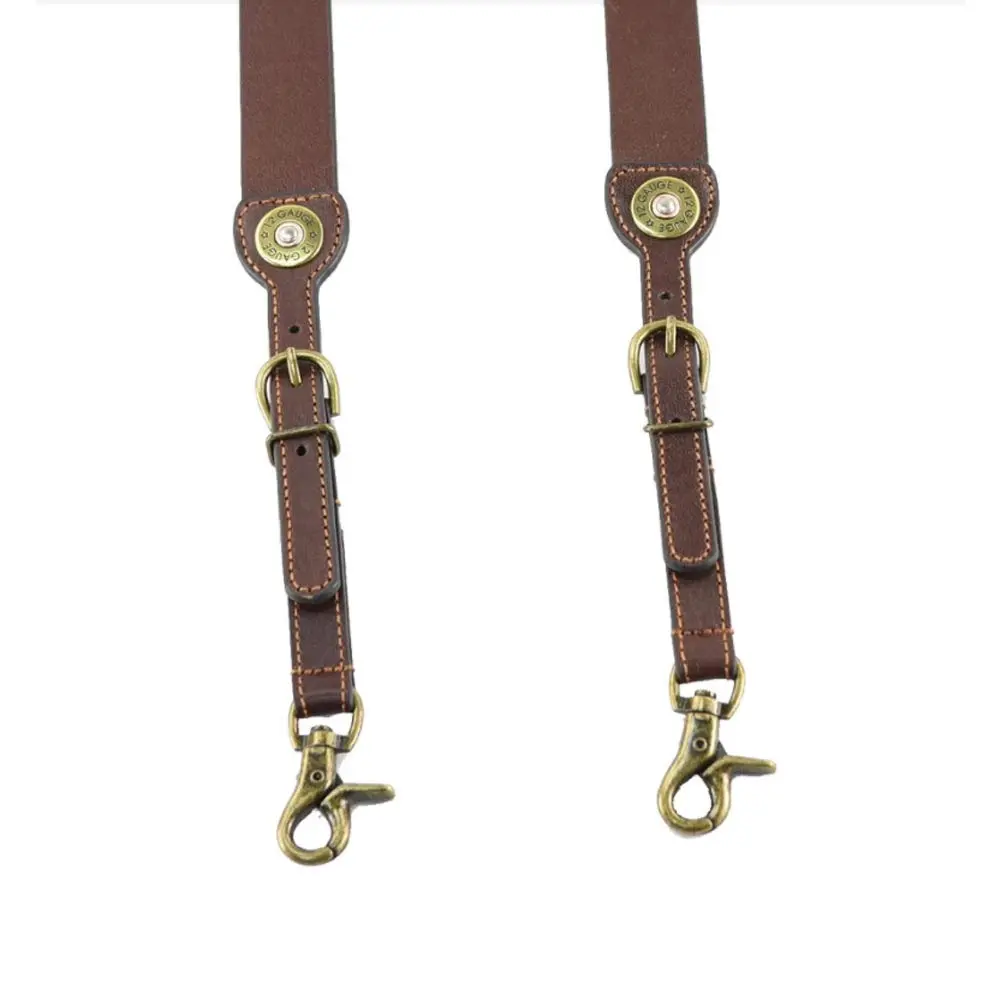 Nocona Belt Co. Bullet Concho Gallus Leather Suspender | Western Style, Heavy Duty Cowhide, Tan, Large (N8514202) - view 6