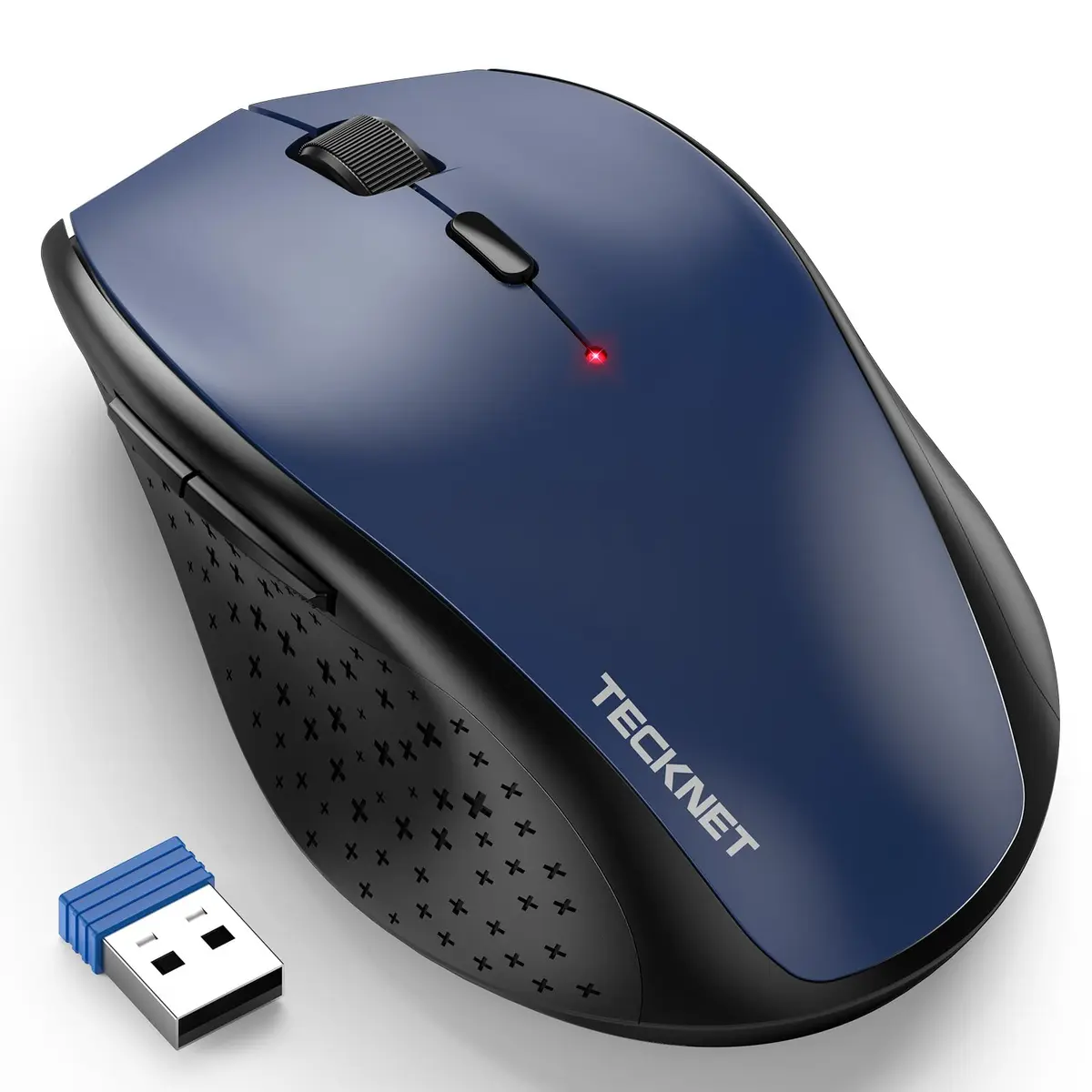 TECKNET Wireless Mouse, 4800 DPI Ergonomic Computer Mouse, Blue | 6 Levels Adjustable DPI & 6 Buttons - main product image
