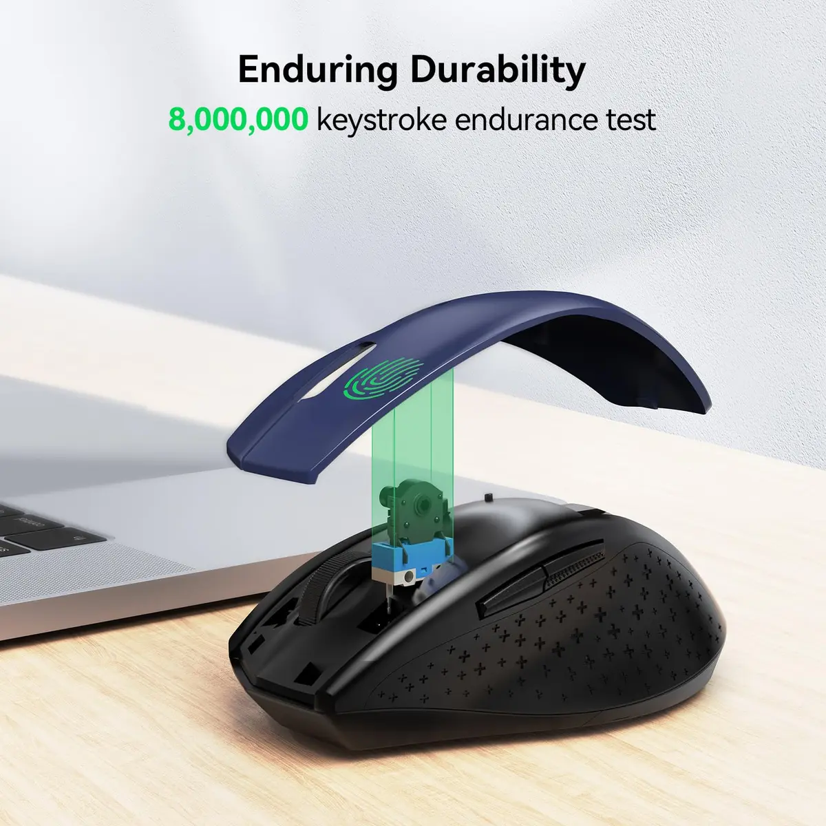 TECKNET Wireless Mouse, 4800 DPI Ergonomic Computer Mouse, Blue | 6 Levels Adjustable DPI & 6 Buttons - view 7
