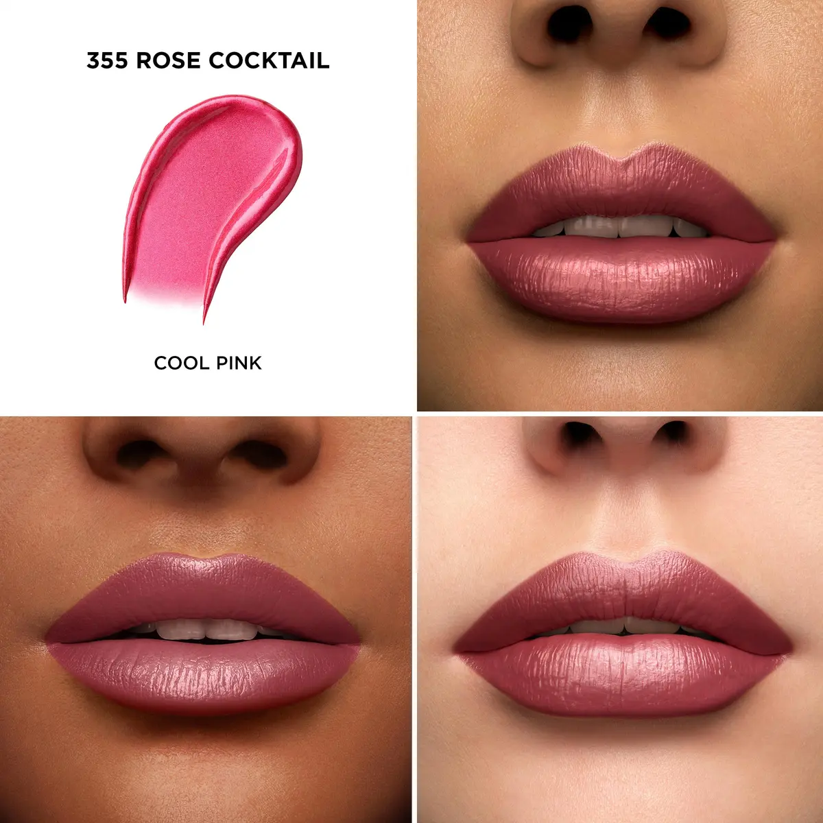 Lancôme L'Absolu Rouge Hydrating Cream Lipstick - 355 Rose Cocktail | Intense Pigment & 18H Hydration - view 2